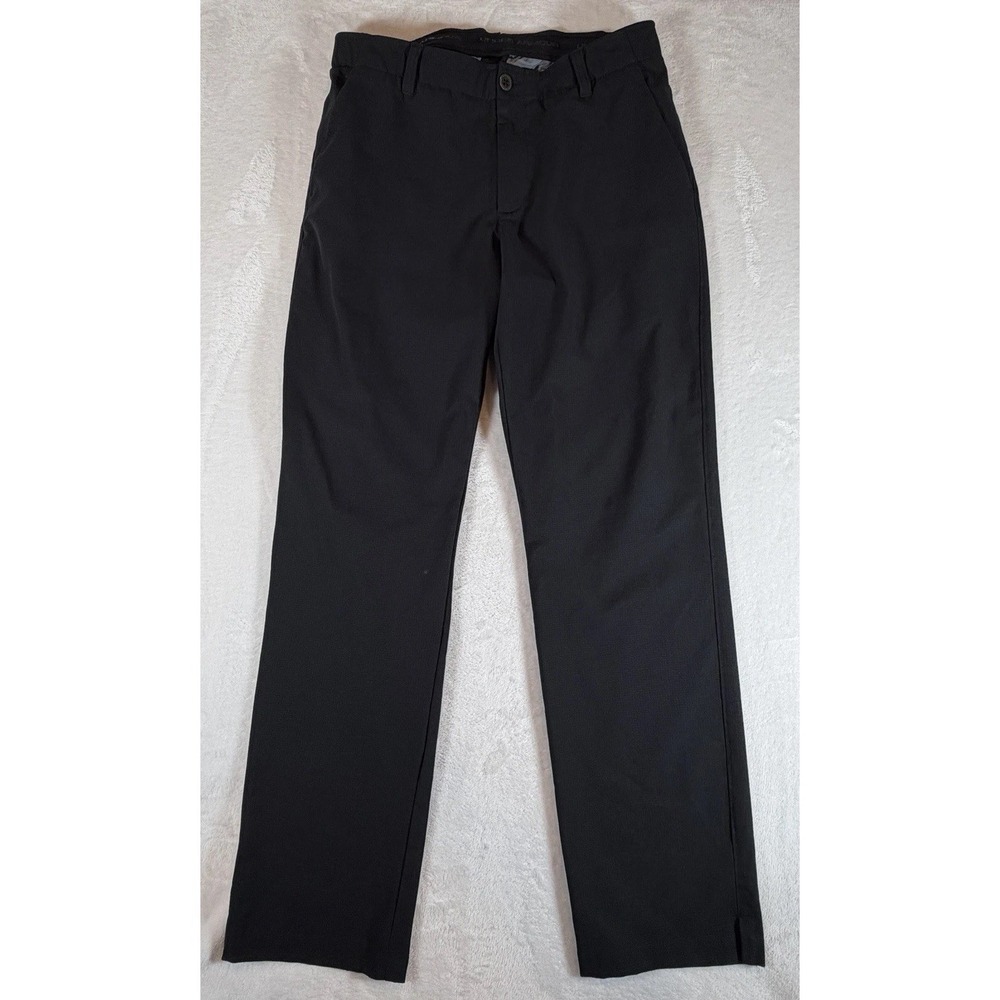 Under Armour Pants Men's 34x32 Black Athletic Wear Stretch Waist Golf RN 96510